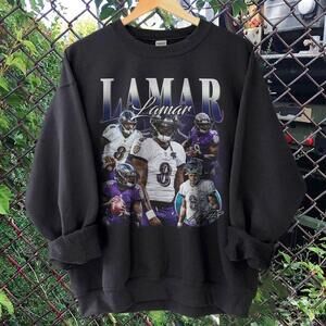 Lamar Jackson Lamar Jackson Baltimore Football Oversized Sport Sweatshirt